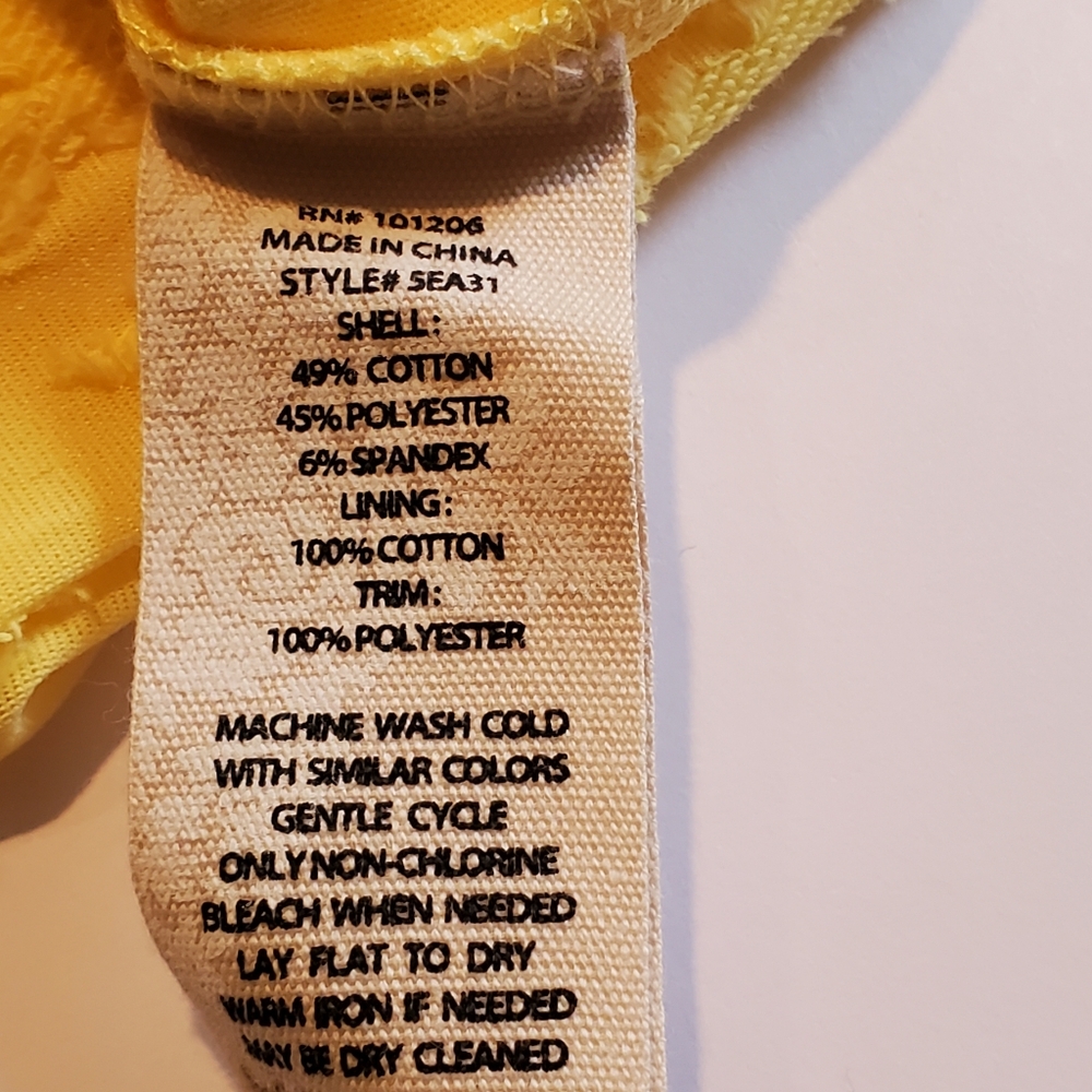 Soft Surroundings Embroidered Butter Yellow Sleeveless Top Size 3x - Picture 4 of 8